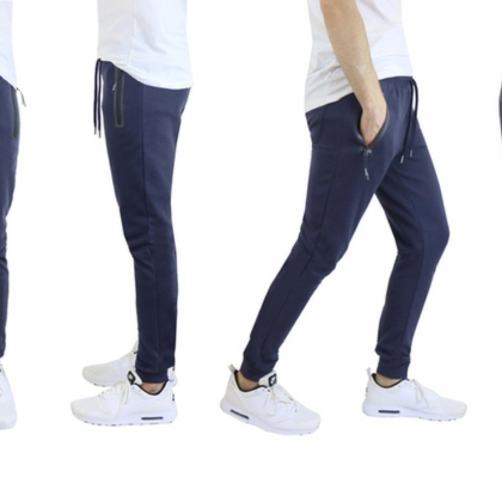 NWT- Agcatton men`s slim fit jogger pants navy S L